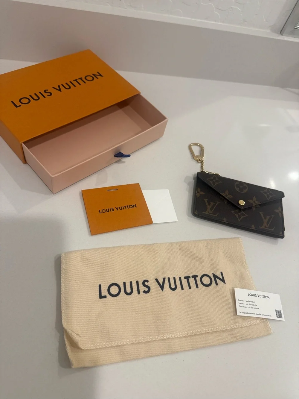 Louis Vuitton Monogram Card Holder Recto Verso with Gold Hardware